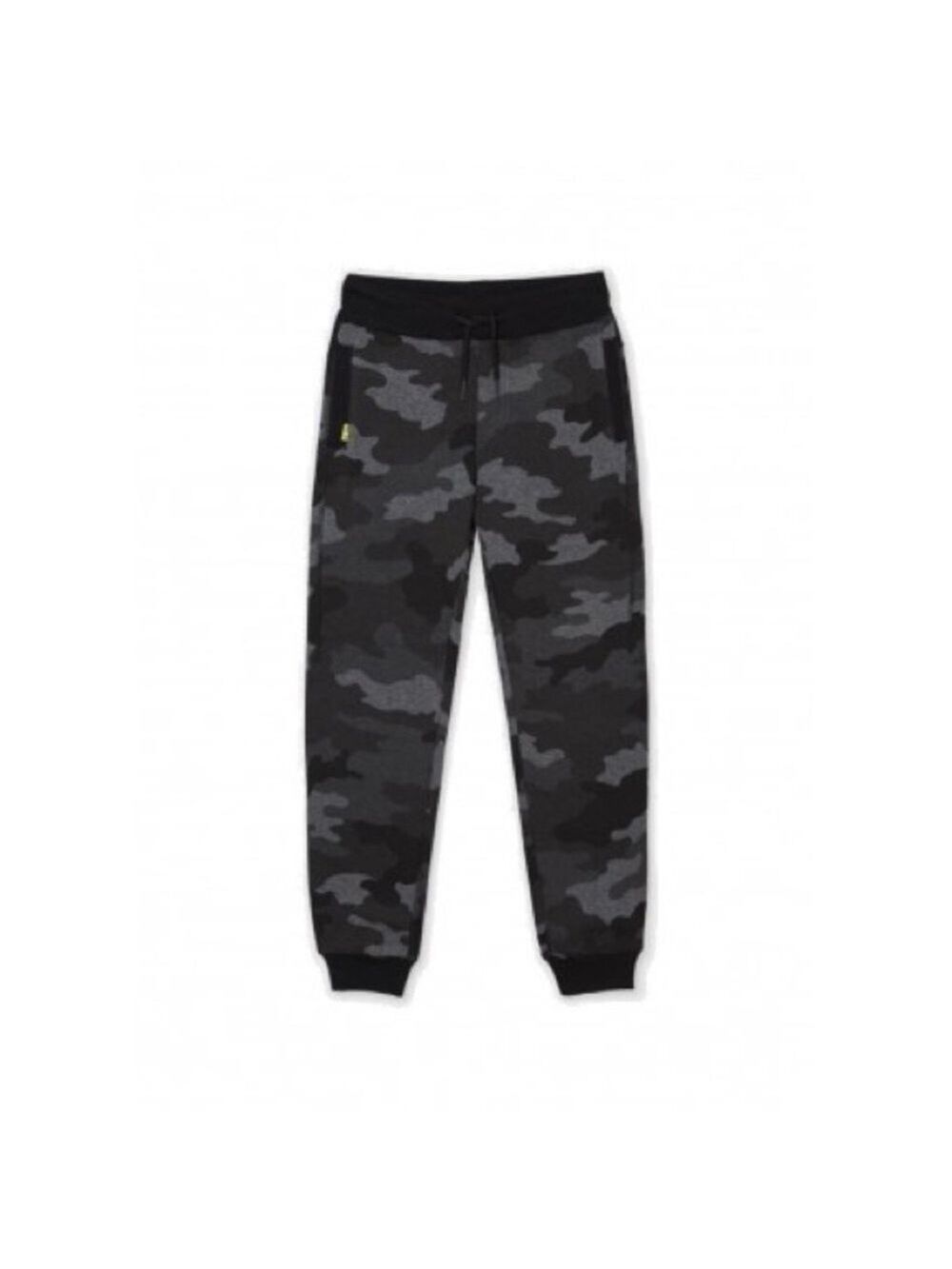 Size 14 Boys Mayoral Camouflage Joggers in Black and Gray